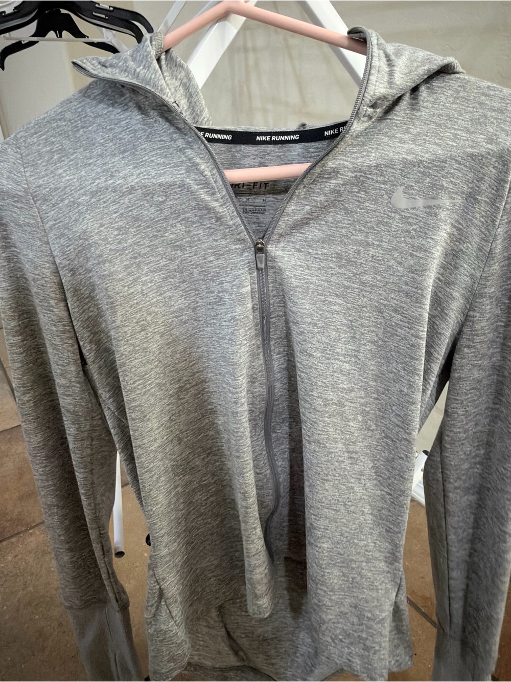 Nike Women’s Gray Dri-FIT Full-Zip Hoodie